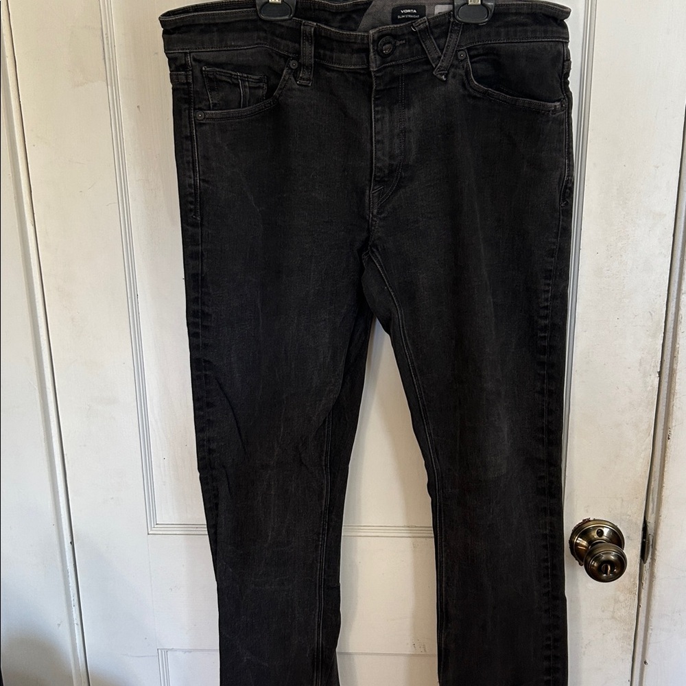 Volcom Black Slim Straight Jeans